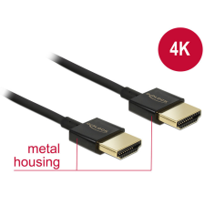 DELOCK HDMI-A > HDMI-A 3D 4K 1,5m Slim Black kábel és adapter