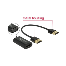 DELOCK HDMI Adapter A -> D-Sub15 Bu/Bu screwless + 15cm Kab (65667) kábel és adapter