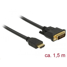 DELOCK HDMI - DVI 24+1 kétirányú kábel 1,5 m (85653) (85653) kábel és adapter