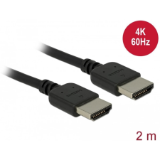 DELOCK HDMI - HDMI Premium Cable 2m black kábel és adapter