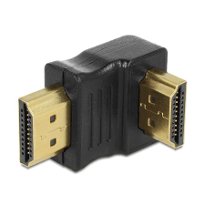 DELOCK HDMI male to HDMI male 90° down Adapter Black kábel és adapter