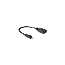 DELOCK HDMI micro D (M) -&gt; HDMI A (F) 0.23m audió/videó kellék, kábel és adapter