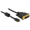 DELOCK HDMI-micro D male to DVI 24+1 male, 2m (835