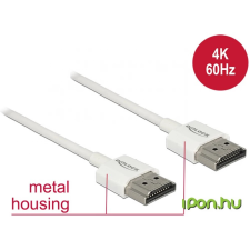 DELOCK HDMI Összekötő Fehér 50cm 85121 audió/videó kellék, kábel és adapter