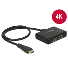 DELOCK HDMI Splitter 1x HDMI in > 2x HDMI out 4K kábel és adapter