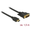 DELOCK HDMI to DVI 24+1 cable bidirectional 1,5m Black