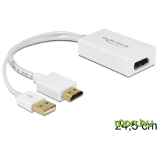 DELOCK HDMI + USB DisplayPort Átalakító Fehér 24cm 62496 kábel és adapter