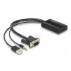 DELOCK HDMI VGA adapter audió funkcióval 25 cm (DL64172)