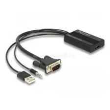DELOCK HDMI VGA adapter audió funkcióval 25 cm (DL64172) kábel és adapter