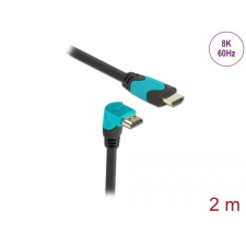DELOCK High Speed HDMI csatlakozódugóval 90 ívelt lefelé kábel 2m (86992) (D86992) kábel és adapter