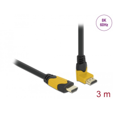 DELOCK High Speed HDMI kábel egyenes csatlakozódugóval - csatlakozódugóval 90 ívelt felfelé 48 Gbps kábel és adapter