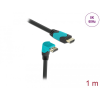  Delock High Speed HDMI kábel egyenes csatlakozódugóval - csatlakozódugóval 90 ívelt lefelé 48 Gbps