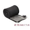 DELOCK Hőellenálló EMI Shielding fonott borítás zipzárral, 1 m x 16 mm méretű, fekete