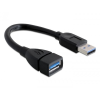 DELOCK hosszabbító kábel, USB 3.0 A-A 15 cm apa / anya