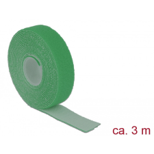 DELOCK Hurkolható rögzítők, 3 m x 20 mm (H x Sz) tekercs, zöld villanyszerelés