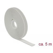 DELOCK Hurkolható rögzítők, 5 m x 13 mm (H x Sz) tekercs, szürke villanyszerelés