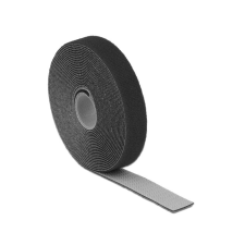 DELOCK Hurkolható rögzítok, 5 m x 20 mm (H x Sz) tekercs, fekete villanyszerelés