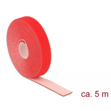 DELOCK Hurkolható rögzítők, 5 m x 20 mm (H x Sz) tekercs, piros villanyszerelés
