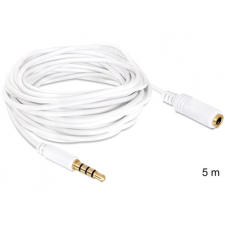 DELOCK Jack stereo 3,5mm (4pin) -> iPhone Stereo M/F audio kábel 5m fehér mobiltelefon kellék