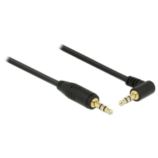 DELOCK Jack stereo 3,5mm M/M audio kábel 1m fekete kábel és adapter