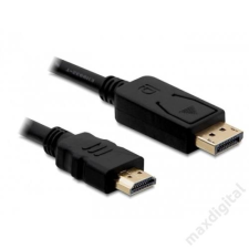 DELOCK kábel Displayport 1.1 male to HDMI male passzív, 1m, fekete kábel és adapter