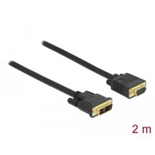 DELOCK Kábel DVI 12+5 csatlakozódugóval - VGA csatlakozódugóval 2 m kábel és adapter