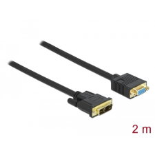 DELOCK Kábel DVI 12+5 csatlakozódugóval - VGA csatlakozódugóval 2 m kábel és adapter