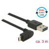 DELOCK Kábel, EASY-USB 2.0-s A-típusú csatlakozódugó > EASY-USB 2.0-s Micro-B típusú csatlakozódugó,