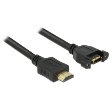 DELOCK kábel HDMI A apa &gt; HDMI A anya panelrögzítés 1 m kábel és adapter