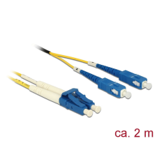 DELOCK Kábel, optikai szálas LC &gt; SC egyszeres OS2, 2 m egyéb hálózati eszköz