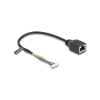 DELOCK Kábel RJ45 anya tűfej anya 1,25 mm 4 tűs és tűfej anya 1,25 mm 6 tűs Cat.5e, 30 cm, fekete (88007) (88007)