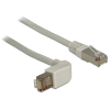 DELOCK kábel RJ45 Cat.6A SSTP szögletes / egyenes 0.5 m