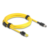 DELOCK kábel RJ45 dugó Cat.6-Mini I/O 8 tűs D-alakú 2-es típusú dugó 2 m sárga