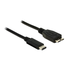 DELOCK Kábel SuperSpeed USB (USB 3.1, Gen 2) USB Type-C dugó &gt; USB Micro-B típusú dugó 1 m fekete kábel és adapter