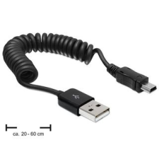DELOCK kábel  USB 2.0 AM-BM Mini spirál 20-60cm kábel és adapter