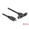 DELOCK Kábel, USB 2.0-s Micro-B típusú csatlakozóhüvely, panelrögzítés > USB 2.0-s Micro-B típusú cs