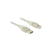 DELOCK kábel USB 2.0 Type-A male > USB 2.0 Type-B male 1m átlátszó (DL83892)