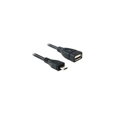 DELOCK kábel USB micro-B (M) - USB 2.0-A (F) 50 cm OTG kábel és adapter