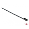 DELOCK Kábelkötöző szorító fűzőlyukkal Hx 300 x Sz 7,6 mm, 10 darab fekete