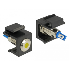DELOCK Keystone 6 V-os, lapos, LED sárga, fekete egyéb hálózati eszköz