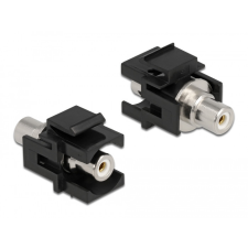 DELOCK Keystone modul, RCA-csatlakozóhüvely > RCA-csatlakozóhüvely, fehér / fekete egyéb hálózati eszköz