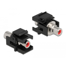DELOCK Keystone modul, RCA-csatlakozóhüvely > RCA-csatlakozóhüvely, piros / fekete egyéb hálózati eszköz