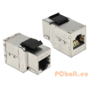 DELOCK Keystone modul, RJ45-aljzat > RJ45-aljzat, Cat.6A