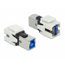 DELOCK Keystone modul, USB 3.0 A-csatlakozóhüvely &gt; USB 3.0 B-csatlakozóhüvely, fehér egyéb hálózati eszköz