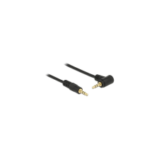 DELOCK Klinkekabel 3,5mm -> 3,5mm 90° St/St 1.00m schwarz (83754) kábel és adapter