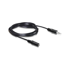 DELOCK Klinkekabel 3,5mm -> 3,5mm St/Bu 3.00m schwarz (84002) kábel és adapter
