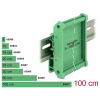 DELOCK Laprögzítő 100 cm hosszú DIN Rail-ekhez