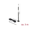 DELOCK LTE antenna SMA-dugó 5 dBi irányítatlan, rögzített, mágneses talppal és csatlakozókábellel (R