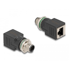 Delock M12 adapter A-kódolt 8 tűs apa - RJ45 anya egyenes egyéb hálózati eszköz
