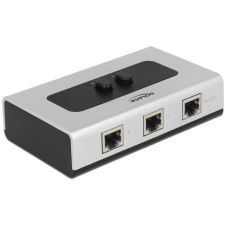 DELOCK Manuális, kétirányú RJ45-kapcsoló 10/100/1000 Mb/s 2 porttal egyéb hálózati eszköz